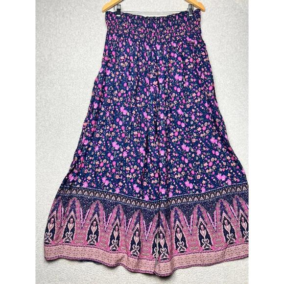 Natural Life Make A Move Wide-Leg Palazzo Pants Xl Floral Oversized Boho hippie - Picture 4 of 12